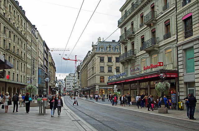 La rue de la croix d'or à Geneve